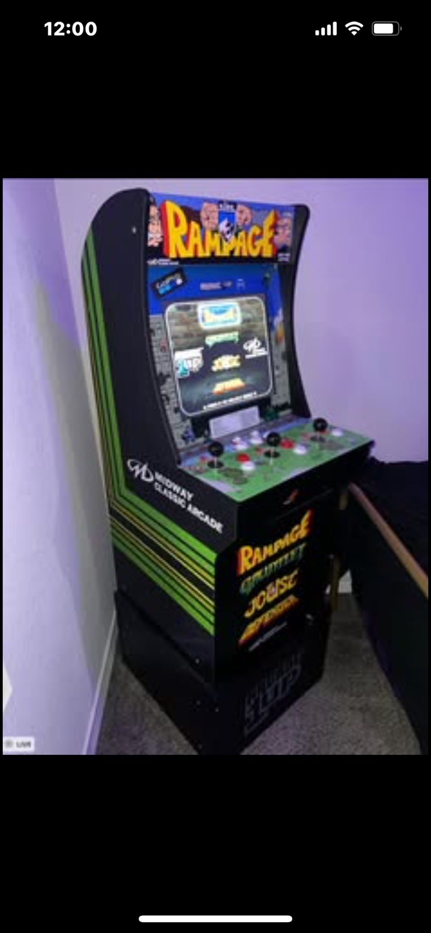 Arcade1Up -Rampage-Gauntlet-Joust-Defender Arcade Machine with Riser