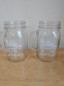 2 Pint Glasses Firefly Beer Liquor Glasses Ball Jar Style Pilsner Barware Glasses