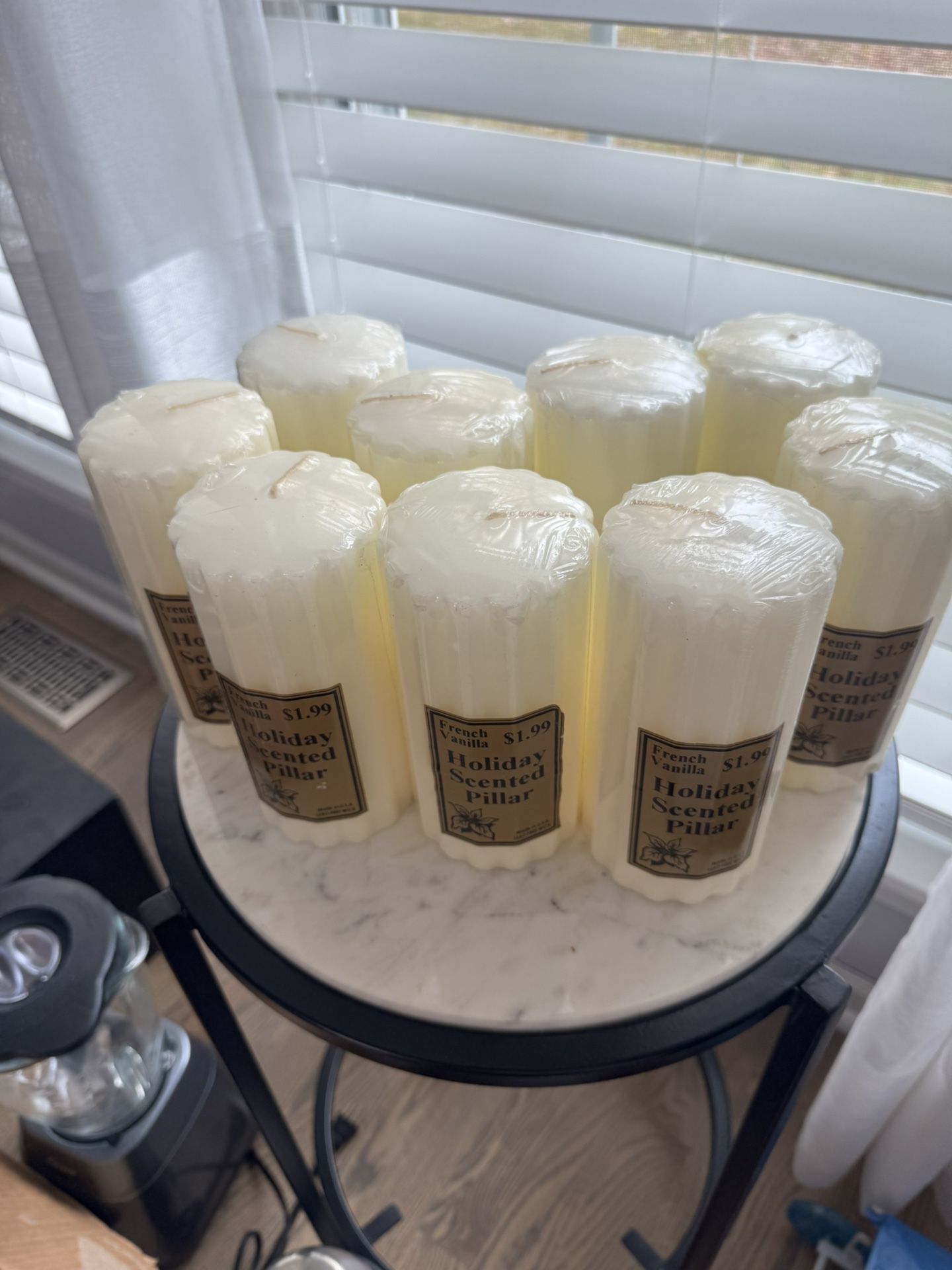 Holiday Scented Pillar French Vanilla Candles