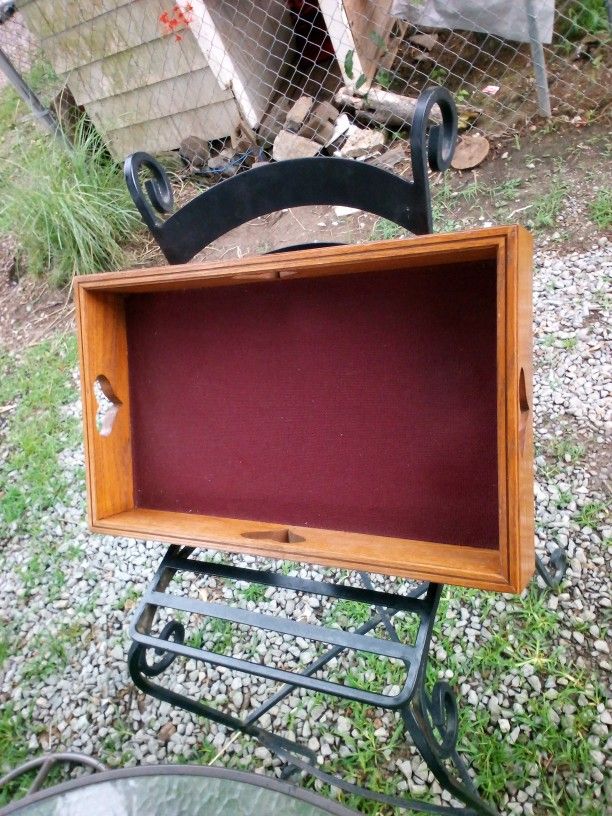 VINTAGE CHERRY WOOD TRAY