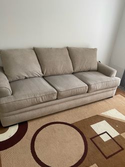 Selling couch and rug!