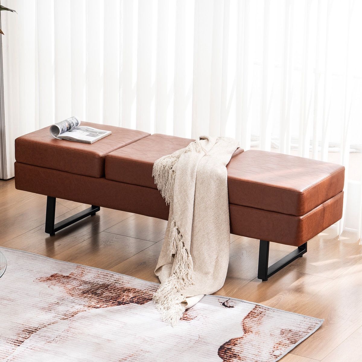 New Heavy Duty Waiting Room Chairs Faux Leather Office Guest Chair Conference Room Chairs 3 Seats Upholstered Reception Bench New in box T-LC22-0119