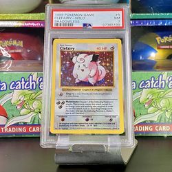 1999 Clefairy Shadowless 5/102 Base Set Holo Rare Pokémon Card PSA 7
