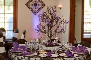 Black manzanita tree centerpieces
