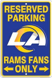 LA RAMS TAILGATE PARKING PINK ZONE