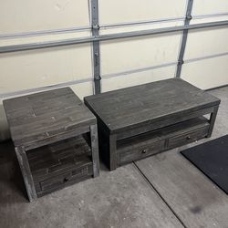 Used Living Room Side Table and Coffee Table
