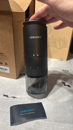 LEBURRY LB-T07 Rechargeable Burr Coffee Grinder – BRAND NEW – $40