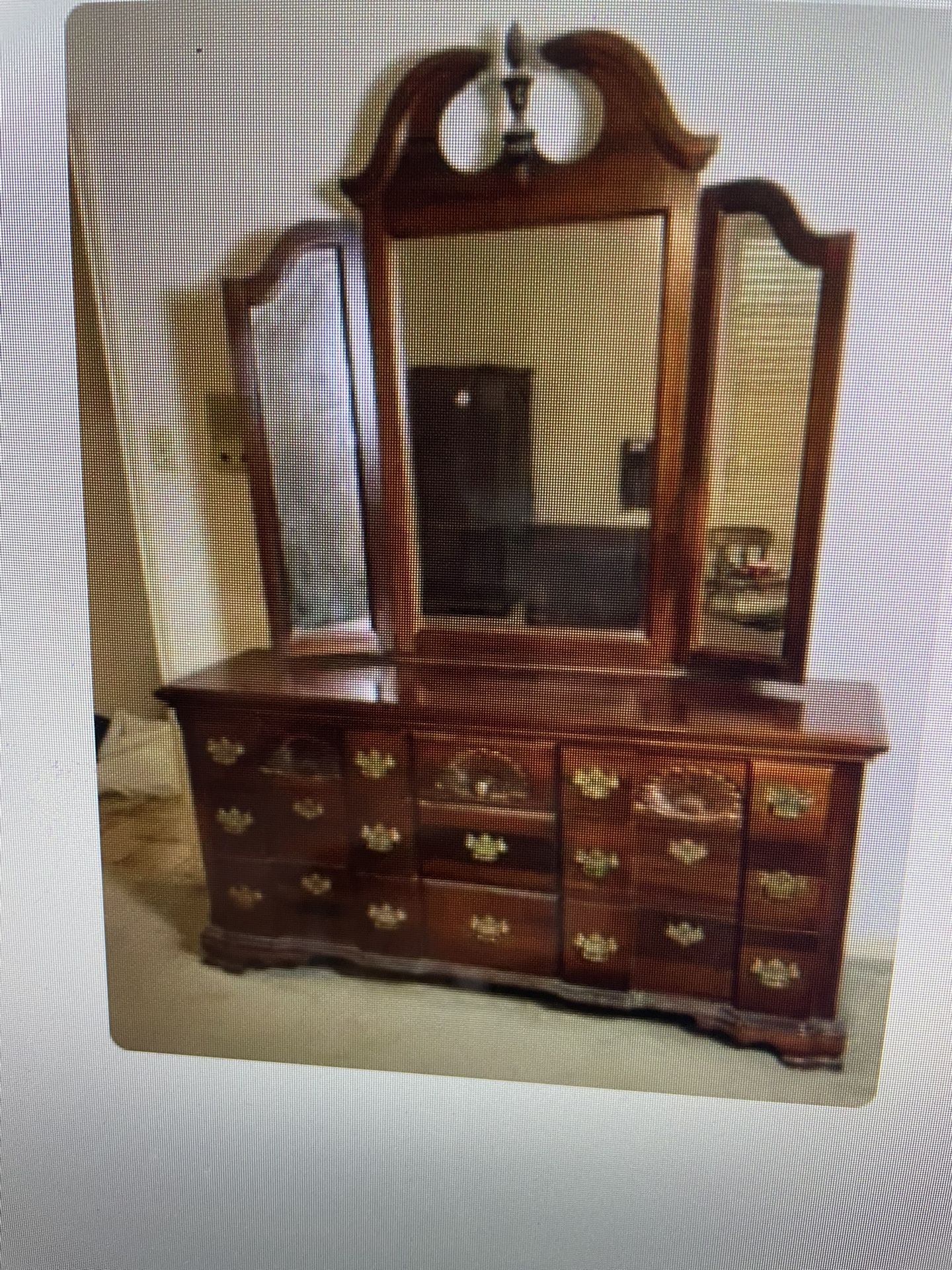 Dresser With  Triple Mirror 