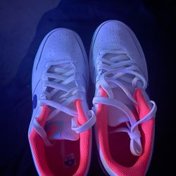 Boys White, Blue and Orange Nikes