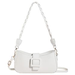 Women's Pu Leather Solid Color Elegant Zipper Shoulder Bag