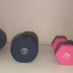2 5lb Dumbbells 2 3lb Pound Dumbells