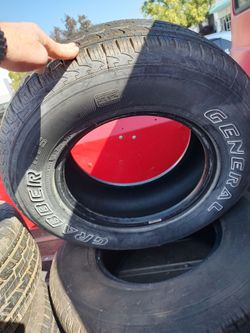 General Grabber brand used tires. Good for rollers only. Still look good but they are from 2012 and 2013.