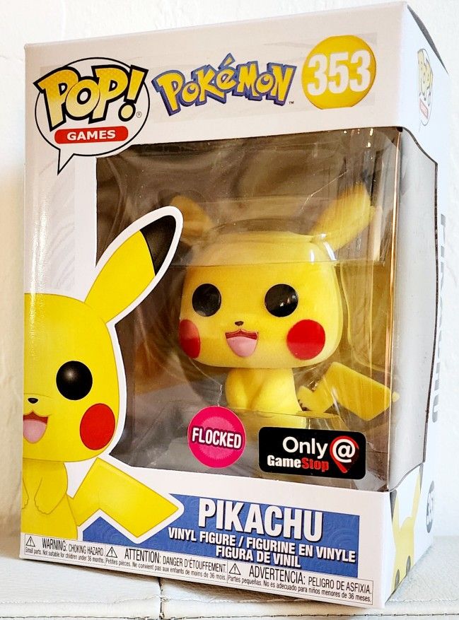 Funko Pop Pokemon Flocked Pikachu Exclusive 