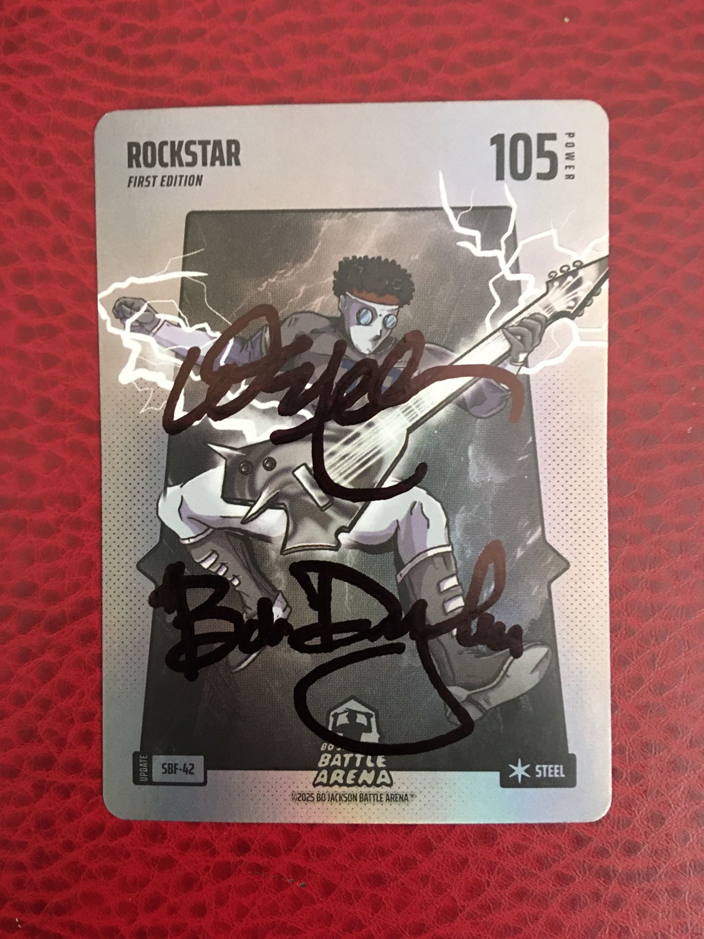 Autograph Card Signed By Willie Nelson And Bob Dylan.