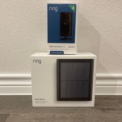 Ring Stick Up Cam PRO + Solar PaneI Bundle. Indoor/outdoor Camera *SEALED & NEW*