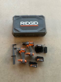 Ridgid 18v Brushless Impact Driver + 1/2” Hammer Drill Driver Kit