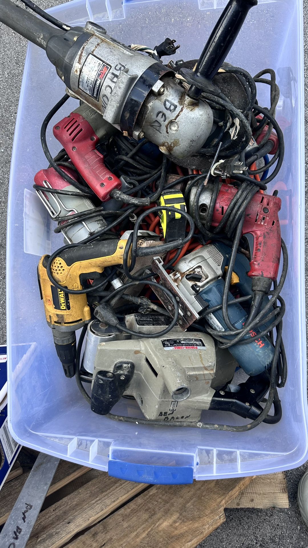 Large Tool Lot – Power Tools – Mixed Brands – AS IS