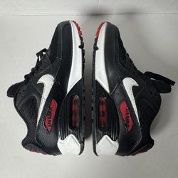 Pre Owned Good No Box  Air Max 90  DH4349  Dark Smoke Black Red  Women  Size 6.5