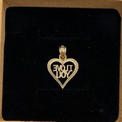 10kt Real Gold Heart Pendant 