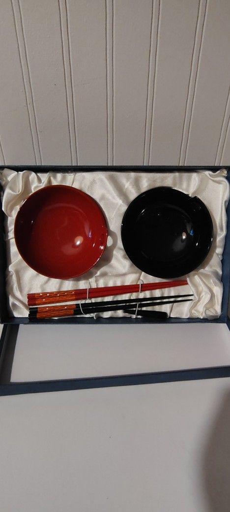 Acrylic Rice Bowl Set with Chopsticks