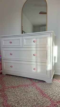 Pottery Barn White Wood Dresser