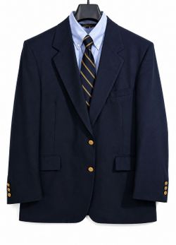 STOP! Sharp Botany 500 Navy Blazer Sport Coat 44S – Like New