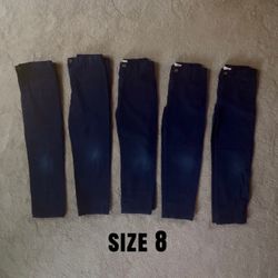 5 Pairs Of Kids Uniform Pants Size 8 