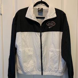 NIKE Black & White Classic 80’s Style Athletic Jacket Women’s Size S !!!