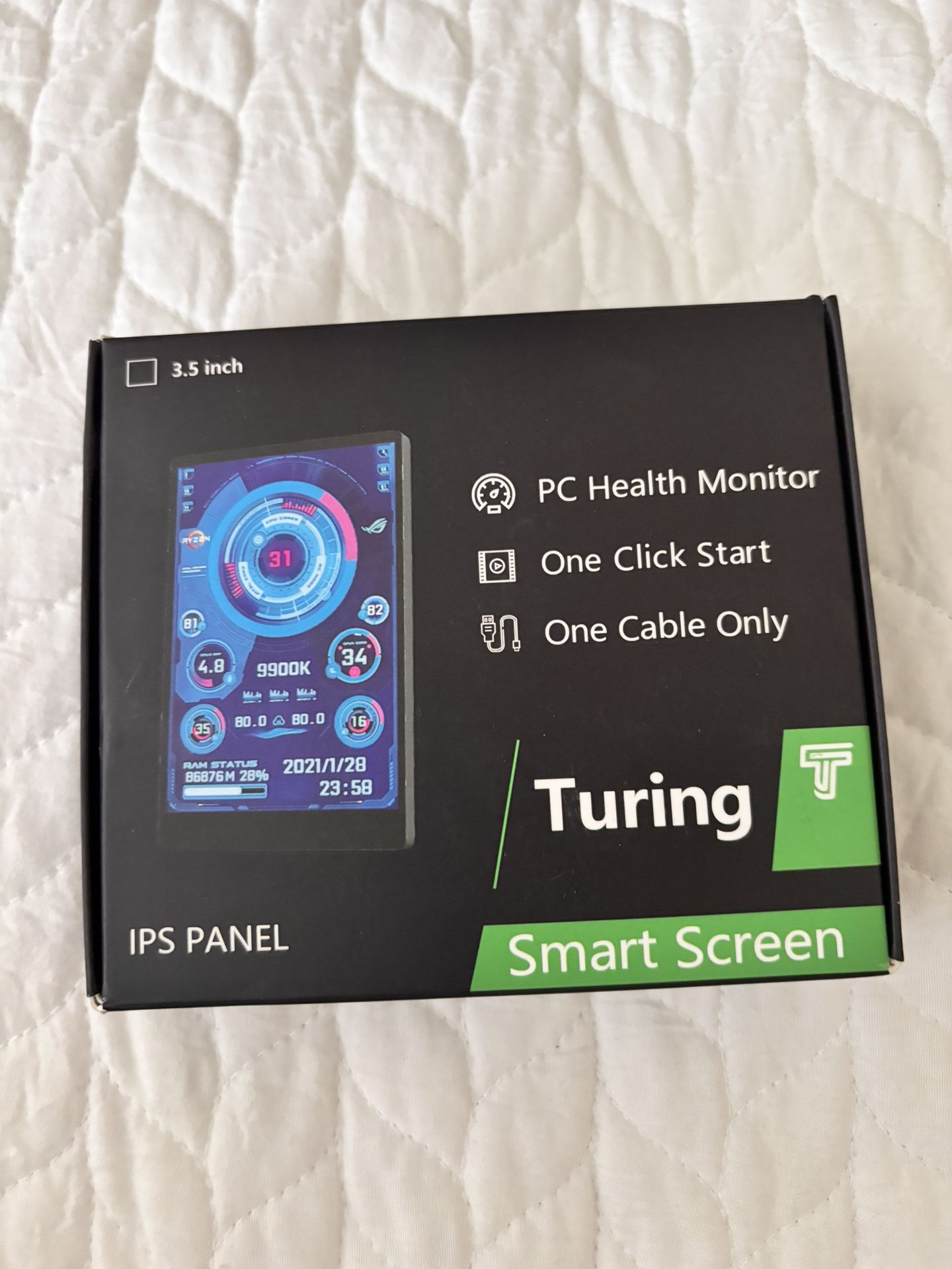 3.5in Type-C Sub Screen Computer Temperature Display Sub Screen USB Temperature Display Screen