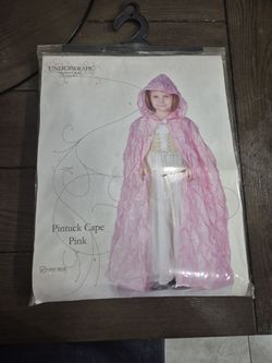 Pintuck cape pink kids