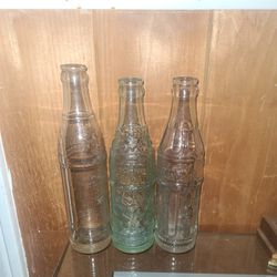 Antique  40s Soda Bottles. 