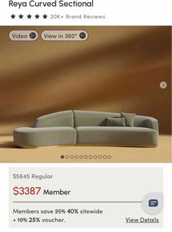 Rove Concepts Raya Curved Sectional Couch