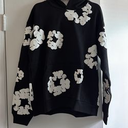 Black denim tears hoodie size small