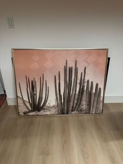 Desert Cactus Wall Art Canvas