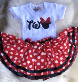 Two Minnie 2nd Birthday tutu set