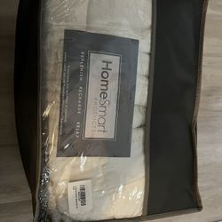 HomeSmart Products 50lbs Weighted Blanket Queen Size - Breathable Soft Fabric, The Heaviest Weighted Blanket White