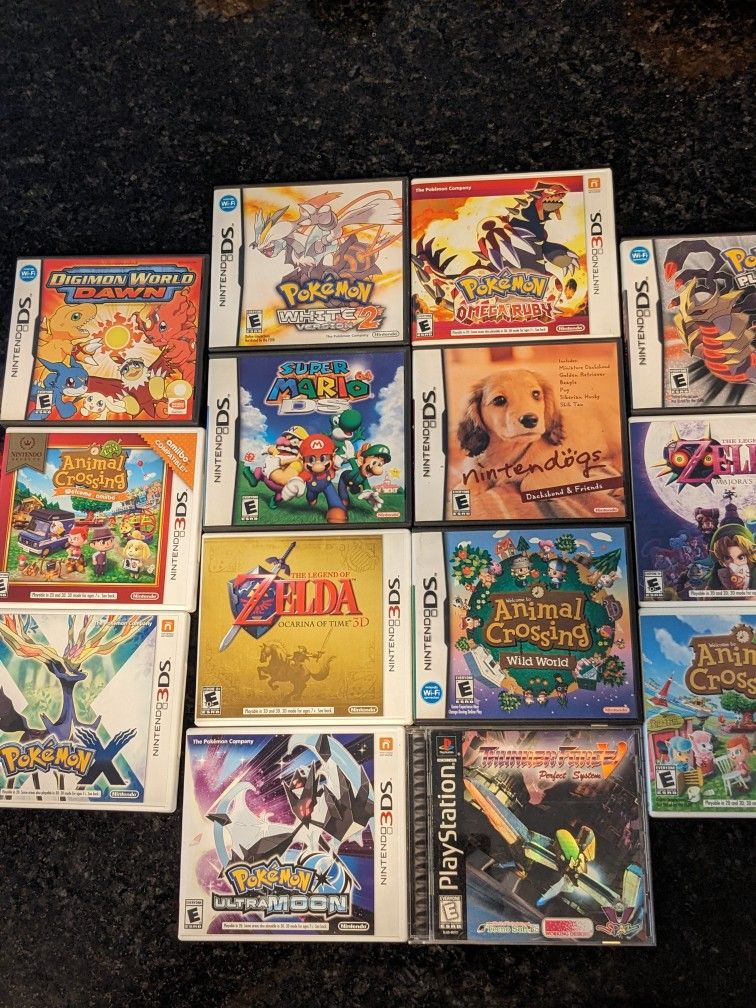 Game Cases And Manuals For Nintendo Gameboy DS 3DS And Playstation 1