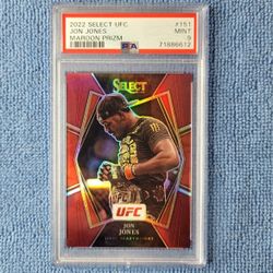 Jon Jones 2022 Marron Prizm /125 Select UFC #151 Psa 9