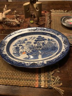 14” Blue Willow Platter