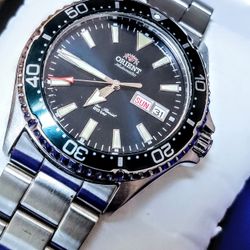 Brand New Orient Kamsu Automatic Turquoise Day Date Men's Watch 42mm