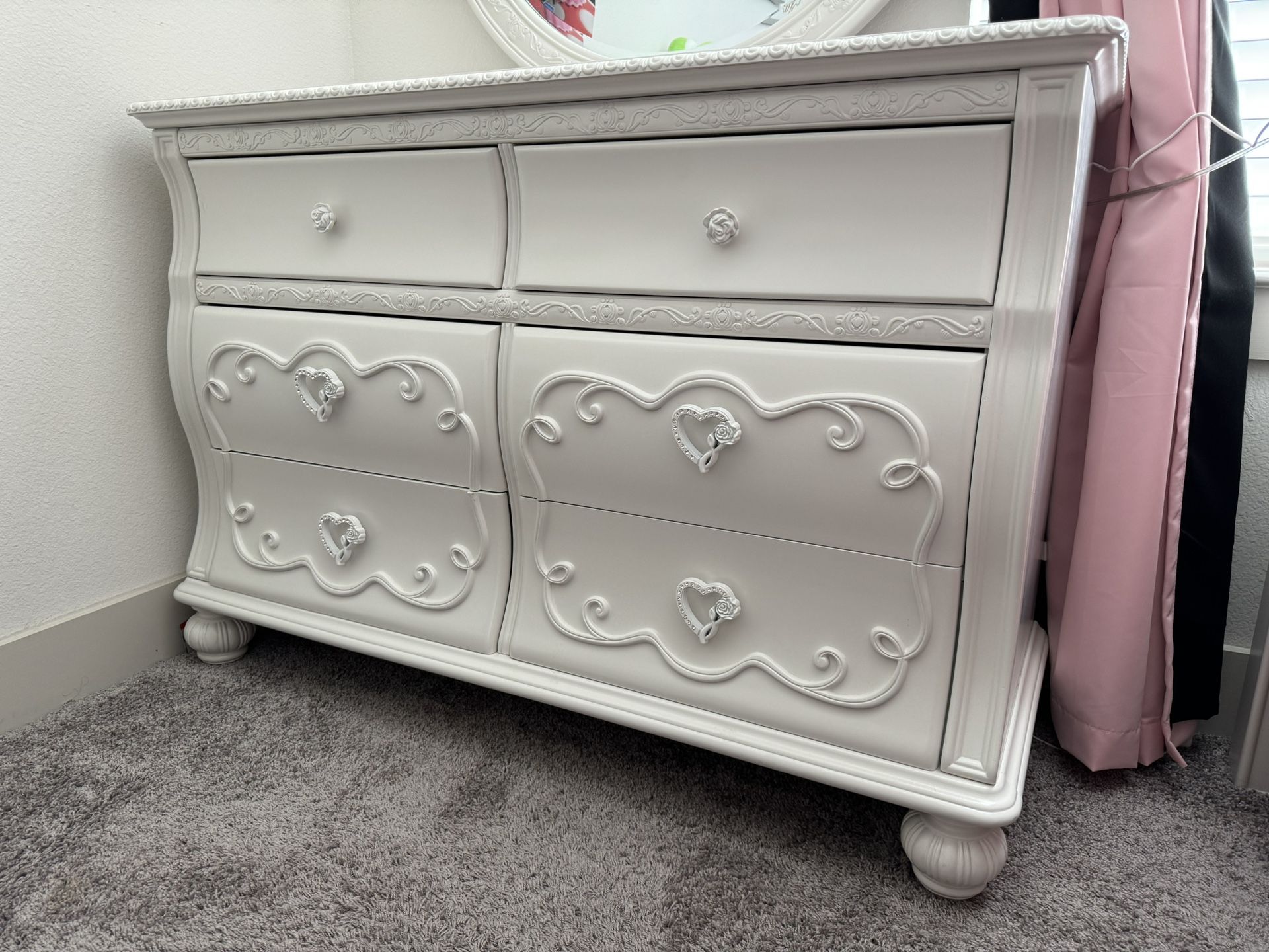 White Princess 6 Drawer Dresser