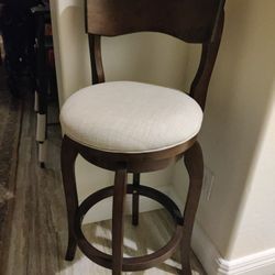 1, Swivel Bar Height Bar Stool Cappuccino And Linen