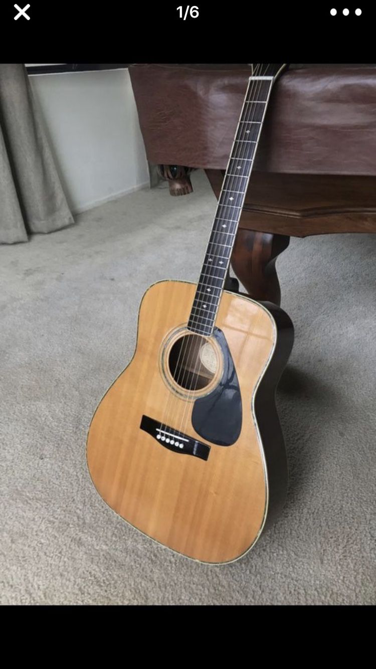 Vintage Yamaha acoustic guitar
