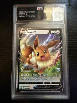 Pokemon Eevee V SWSH065 Battle Academy Stamped Holo TGA 9 Mint