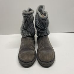 Ugg Australia Kids Darrah Gray Knit Boots 1013859K Size 2