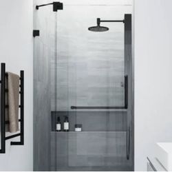 VIGO Pirouette Clear Adjustable Frameless Pivot Shower Door