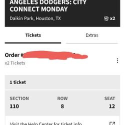 MLB Tickets Houston Astros Vs LA Dodgers Monday May 4th 