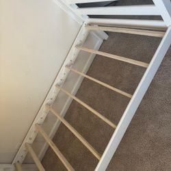 White Twin Bed Frame for Sale – Good Condition!