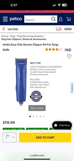Andis groom clippers.