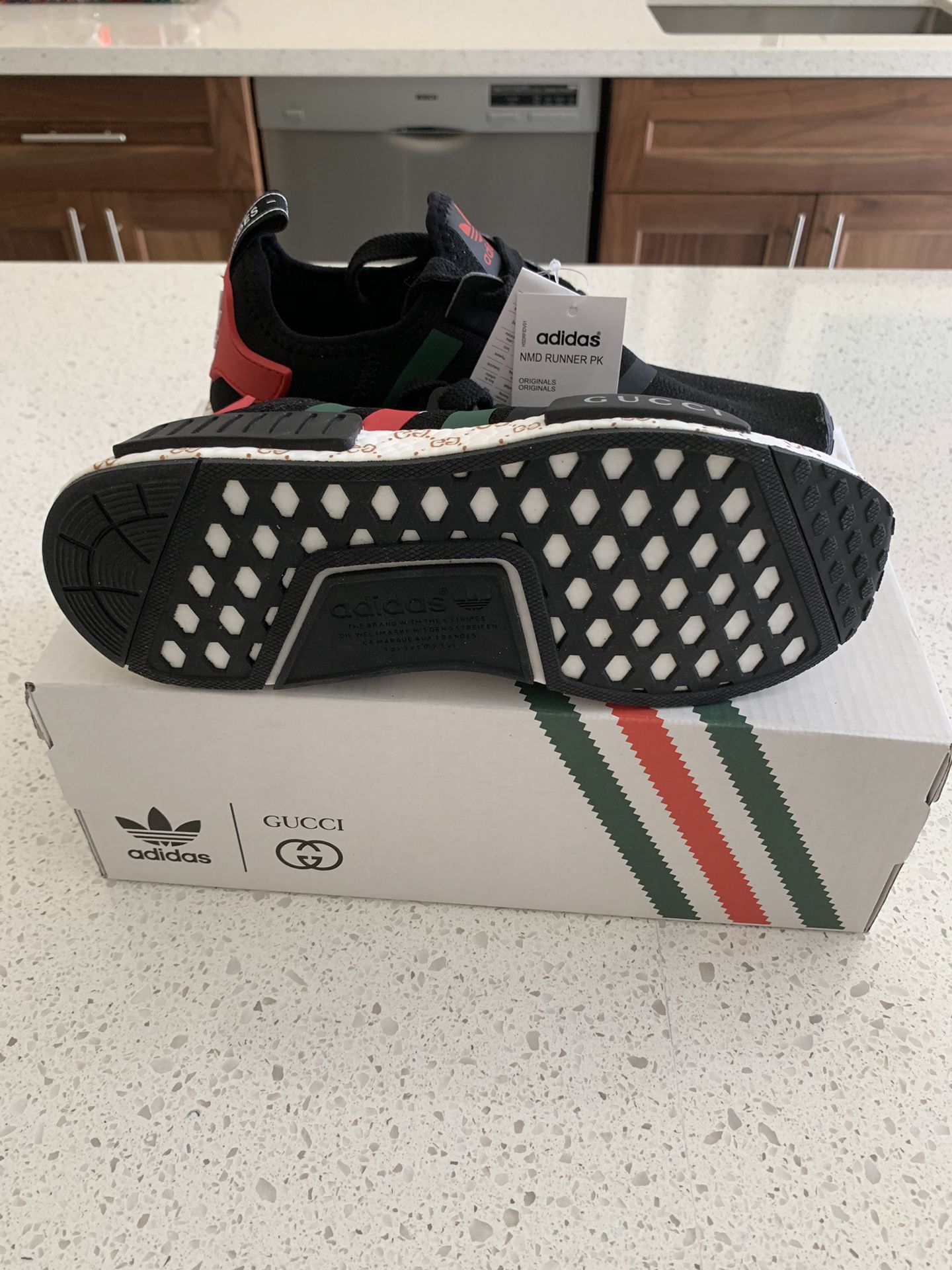 adidas, Shoes, Mens Adidas Nmd Custom With Gucci Leather